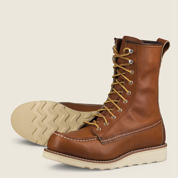 Red Wing Heritage Boots Brown - Womens 8-inch Moc - Tall Legacy Athletics - 3516-BFPQS